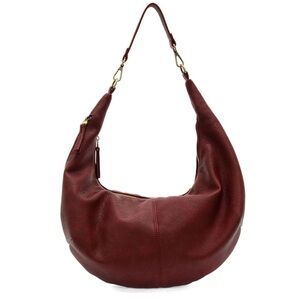NWT Red Vegan Leather Hobo Shoulder Bag Joy Susan Rochelle Large Crescent travel